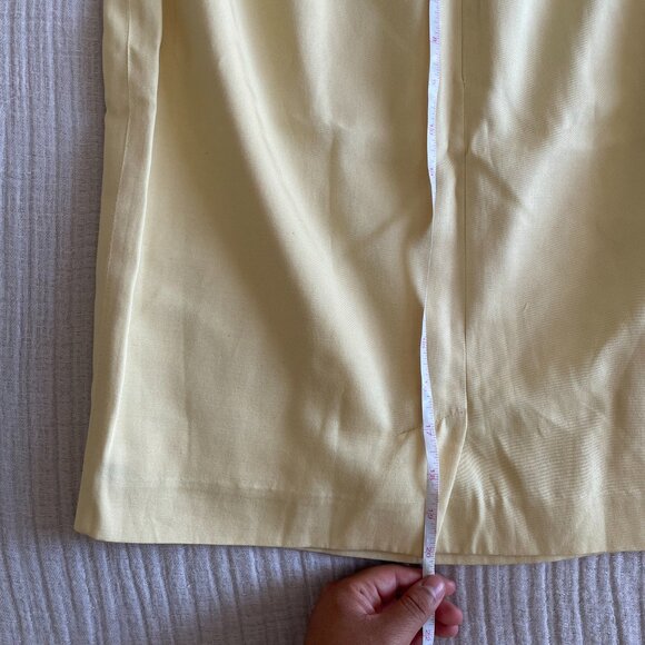 Vintage Silk / Cotton MARK EISEN Yellow Skirt (sz 6) - Picture 6 of 6